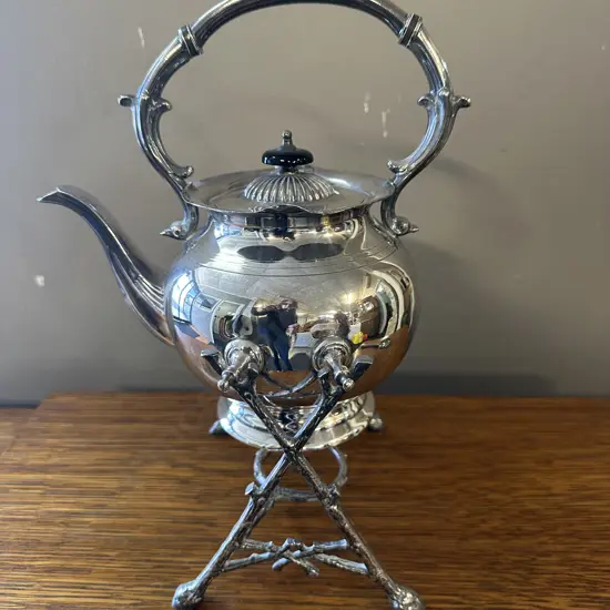 Antique Silver Plated Tilt Kettle
