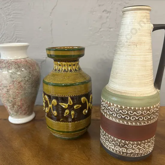 Dumbler & Breiden Jug Vase, Peter Shearer Vase & Italian Vase 