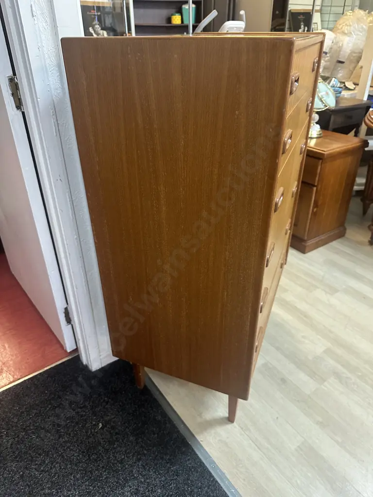 Airest New Zealand Mid-Century Tallboy With 6 Drawers. H114,W77,D47cm. Image 1++