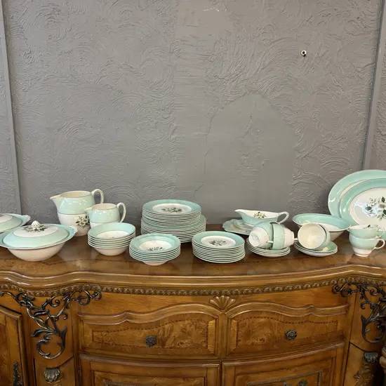 Vintage Johnson Brothers Pareek Pistachio Snow White Dinner Ware