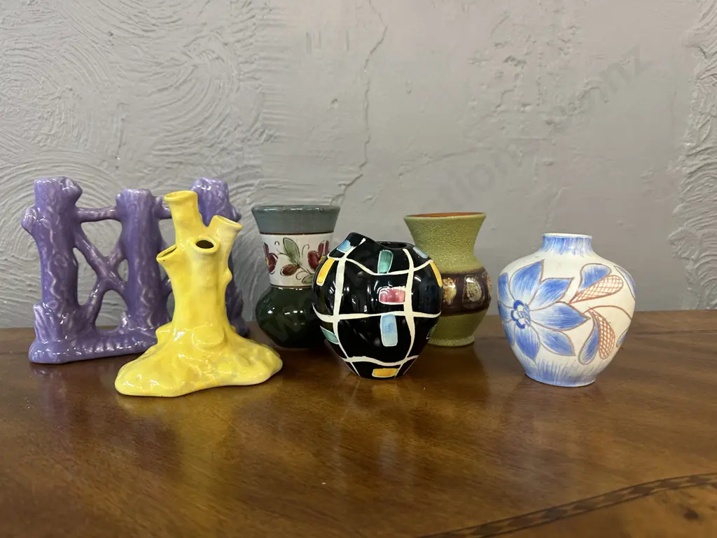 Selection Of Vintage Vases Including Bud Vases, Hand Painted  Etc Image 1++