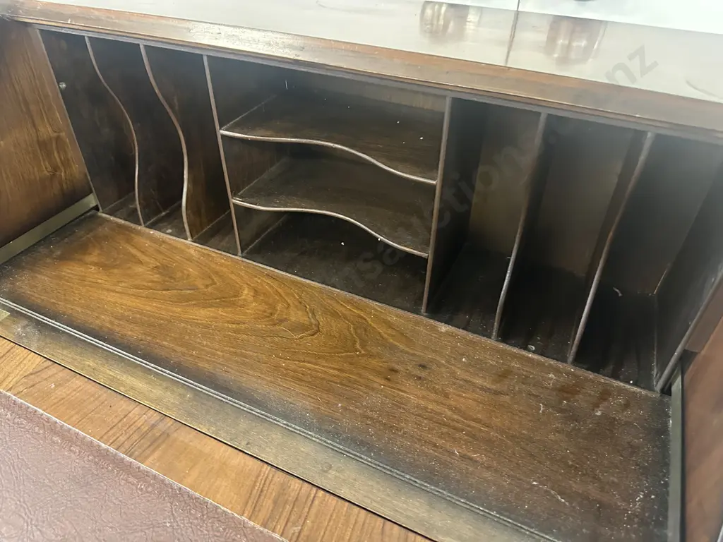 Antique Mahogany Drop Front Secretary Desk. H103 W75 D44cm Image 1++