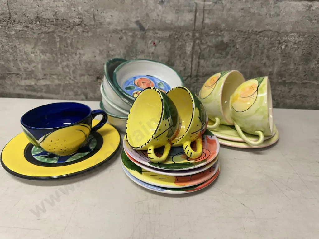 Multi Coloured Crockery Items Including Christine Harris, Petra Ceramics Etc Image 1++