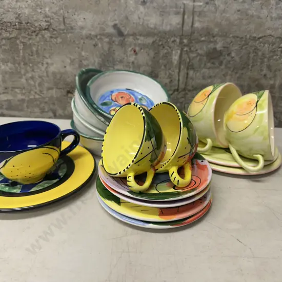 Multi Coloured Crockery Items Including Christine Harris, Petra Ceramics Etc