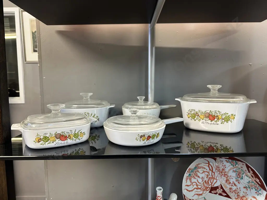 Vintage Selection Of Corning Ware Spice Of Life (as found) L Echalote Image 1++