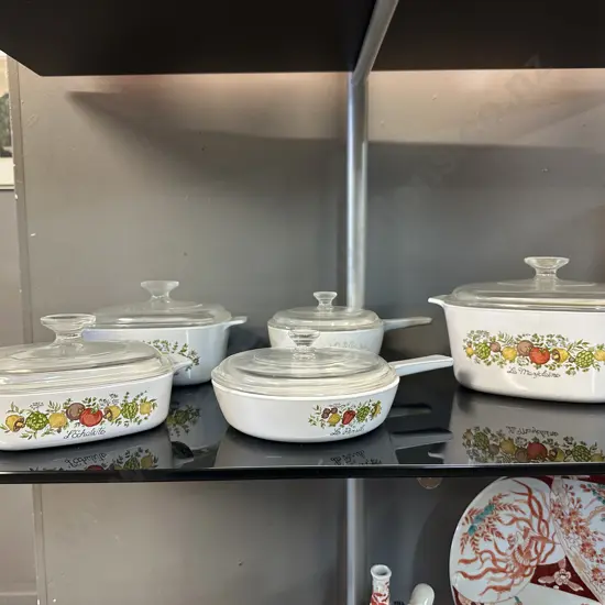Vintage Selection Of Corning Ware Spice Of Life (as found) L Echalote