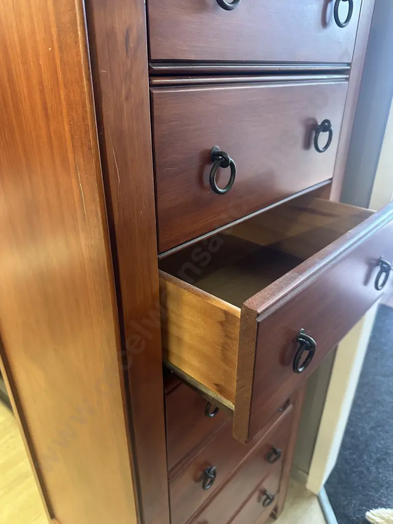 Furnware Lingere Chest Seven Drawers Ring HandlesH145,W58,D46cm. Image 1++