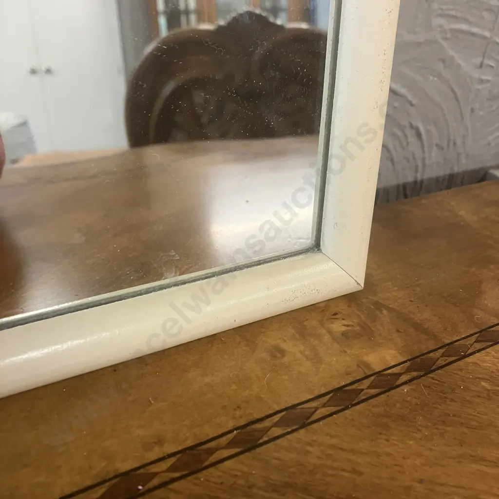 Cream Framed Bathroom Wall Mirror. 75 x 90cm Image 1++