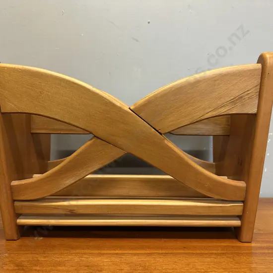 Vintage Rimu Magazine Rack H29,W40cm.