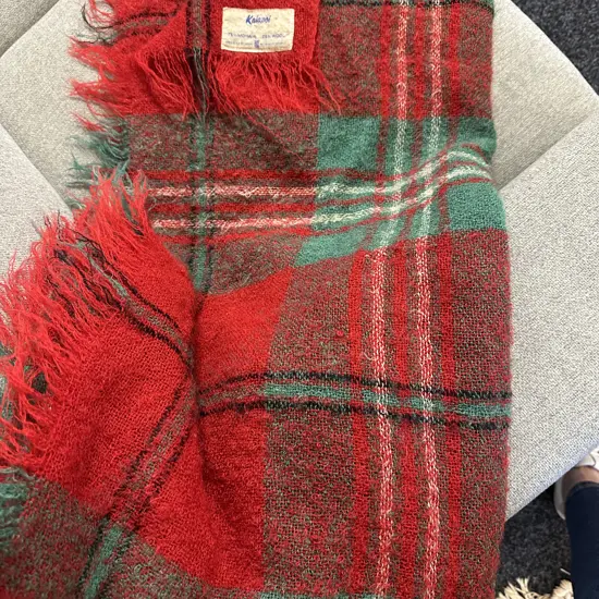 Kaiapoi Montrose 75% Mohair 25% Wool Tartan Throw