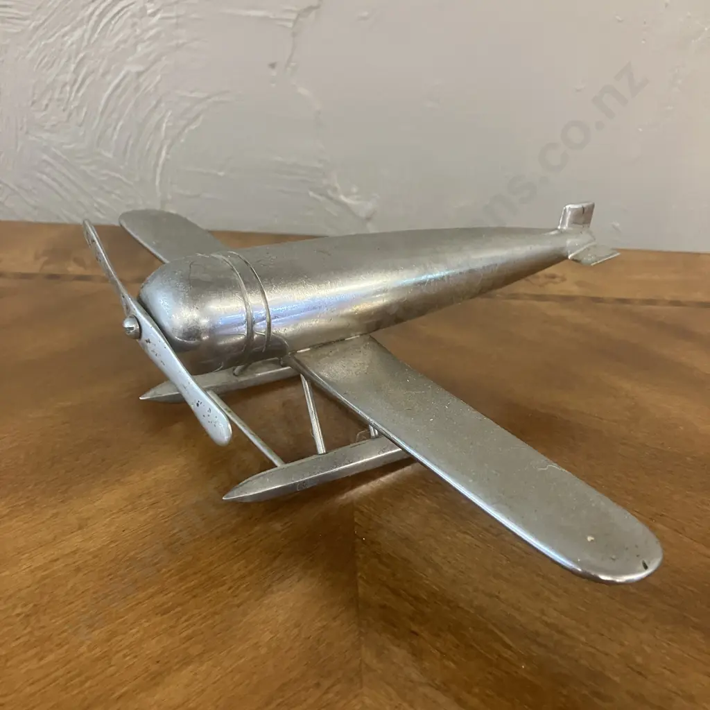 Heavy Art Deco Model Floatplane. Wingspan 30cm Image 1++