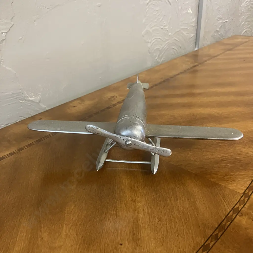 Heavy Art Deco Model Floatplane. Wingspan 30cm Image 1++
