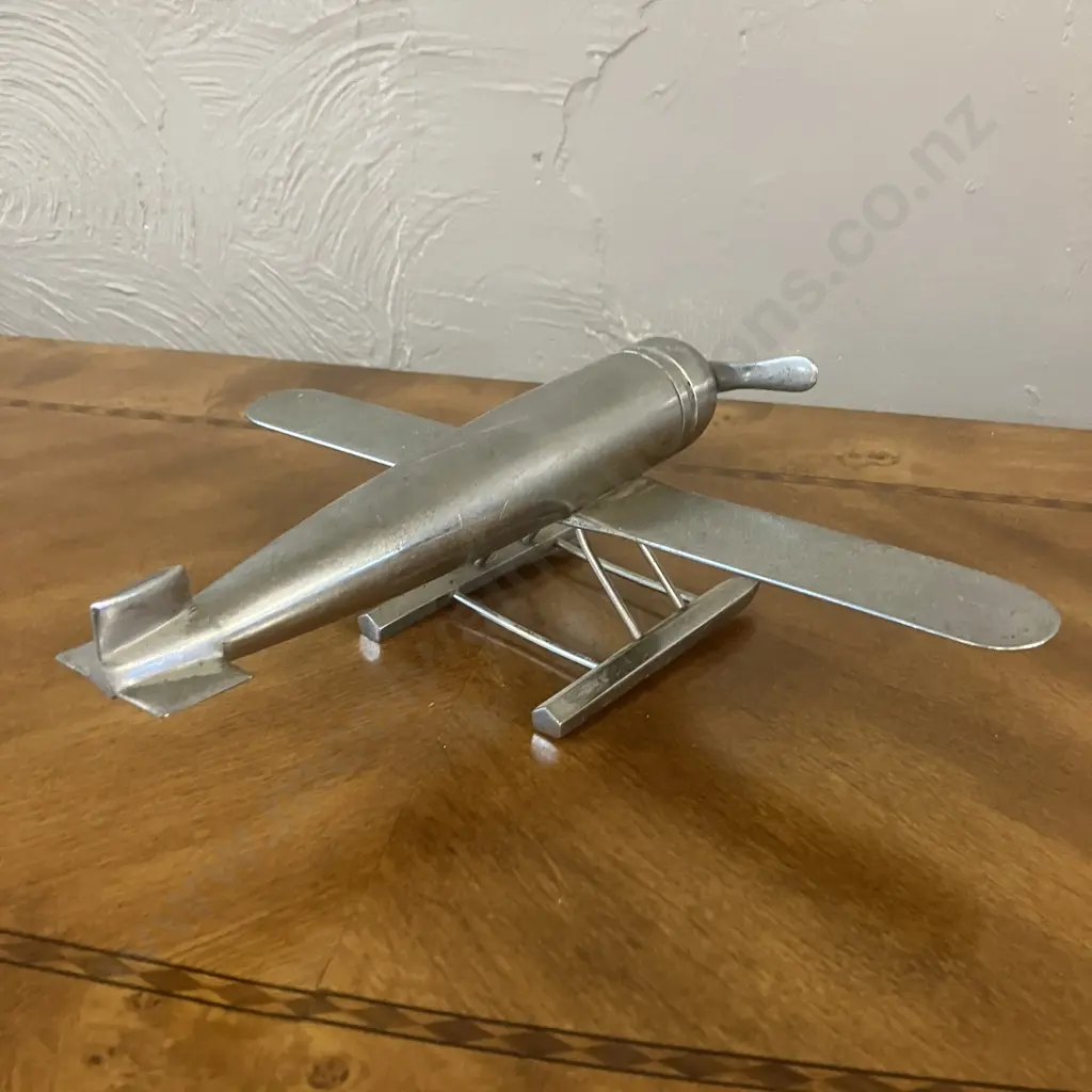 Heavy Art Deco Model Floatplane. Wingspan 30cm Image 1++