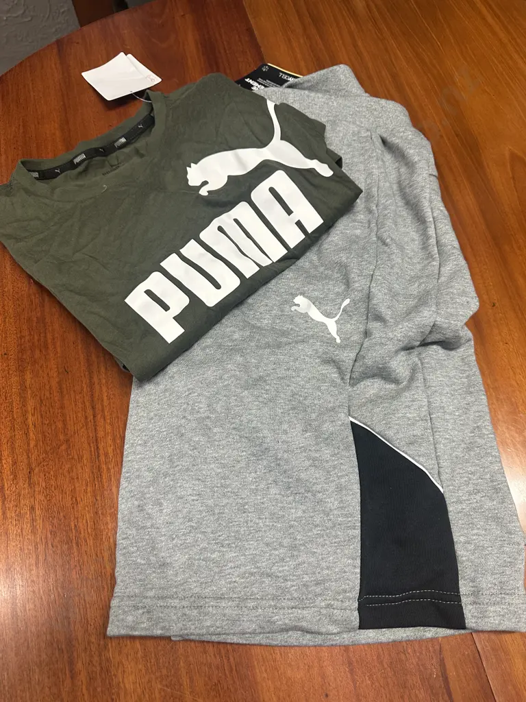 New Puma Modern Sports Shorts Size XL With Essential Tee Size L Image 1++