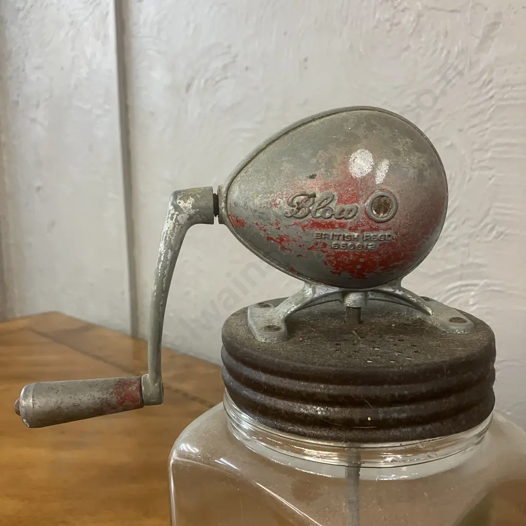 Blow Glass Butter Churn 2/20 - Glass Butter Churn Made In England 1920 - 1950s Image 1++