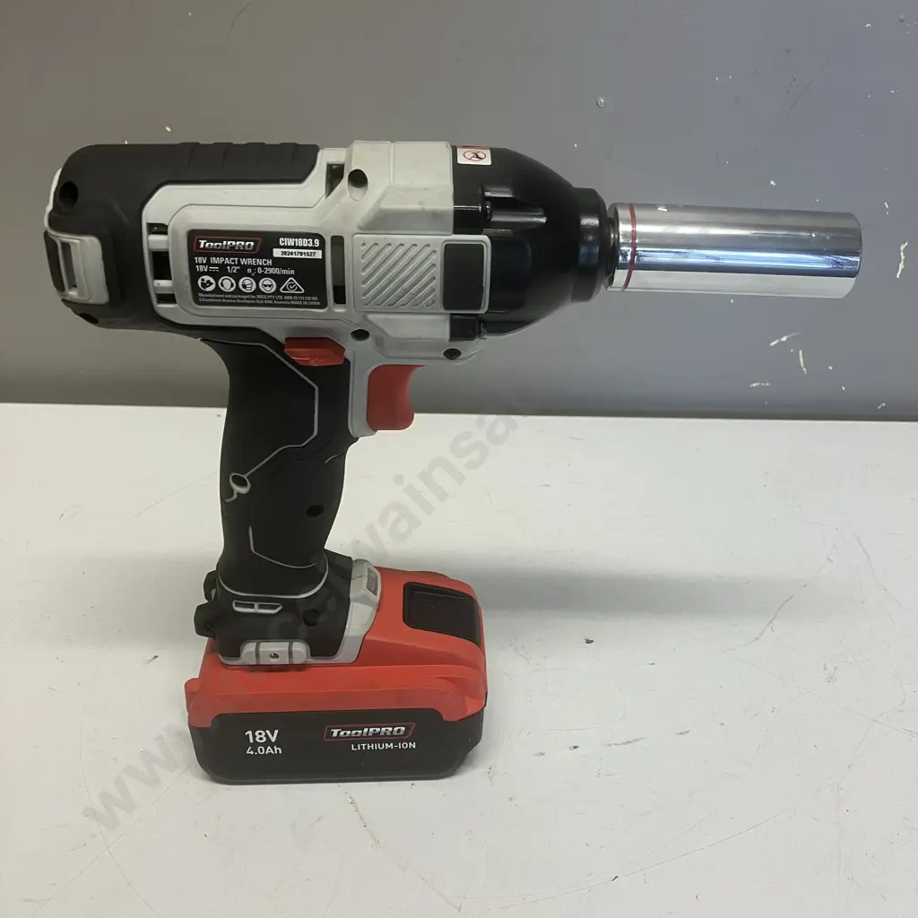 ToolPro 18V Impact Wrench & 4.0Ah Battery (No Charger) Image 1++