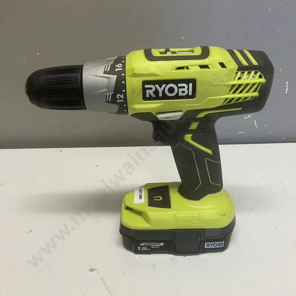 Ryobi 18V Cordless Drill Driver & 1.5Ah Battery (No Charger) Image 1++