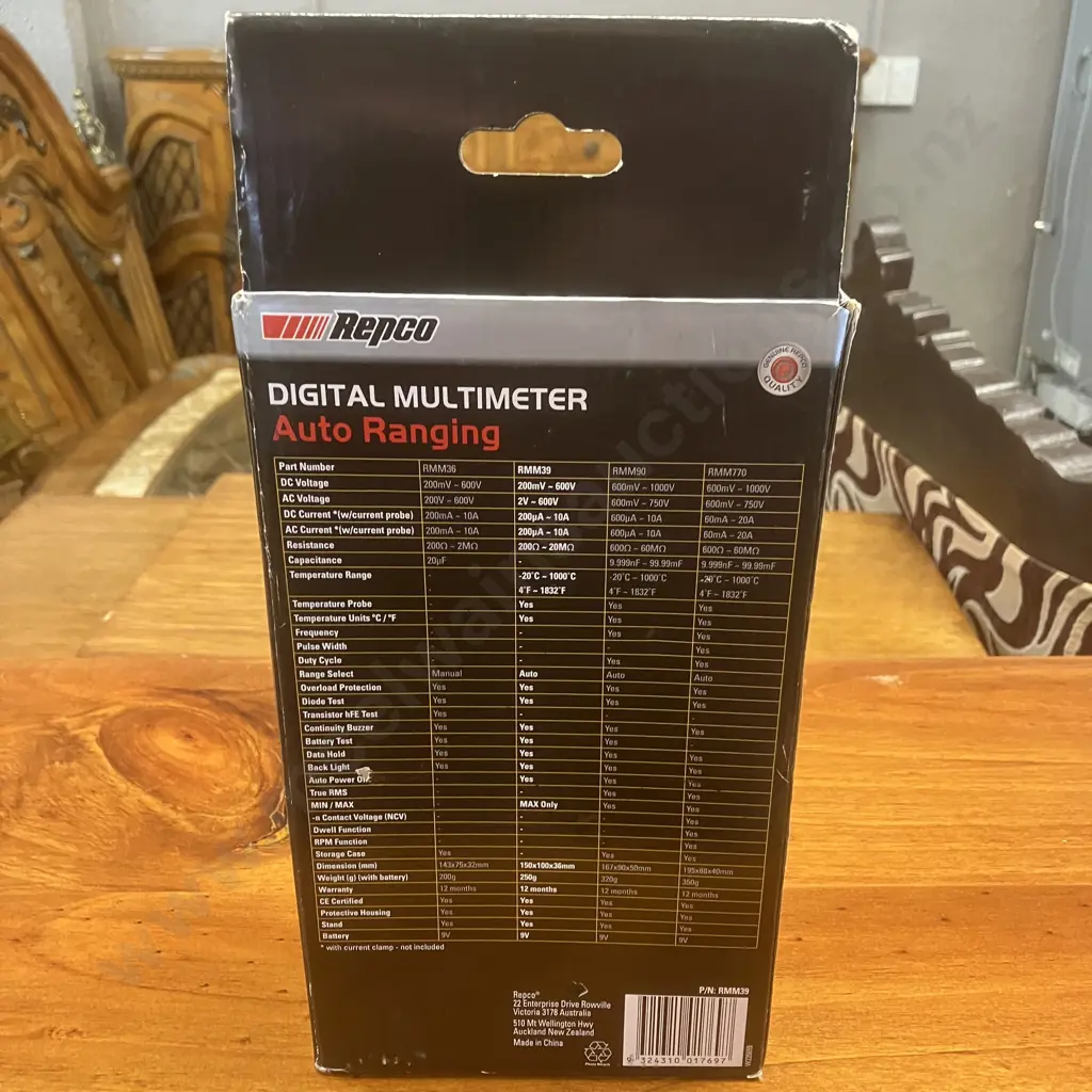 Repco Digital Multimeter Auto Ranging Model RMM39 Image 1++