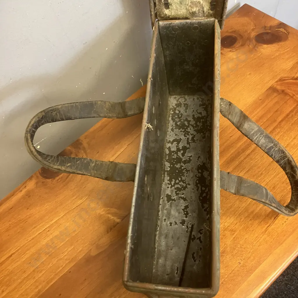Scarce WWI Steel Ammunition Box for a Vickers Machine Gun, One End Embossed “... 1917" Image 1++