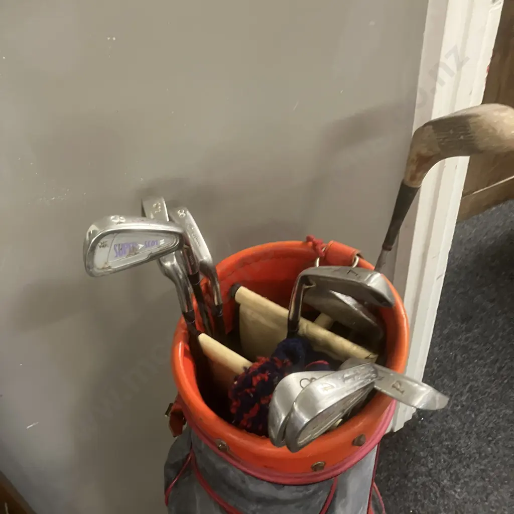 Vintage Golf Clubs & Golf Bag Image 1++