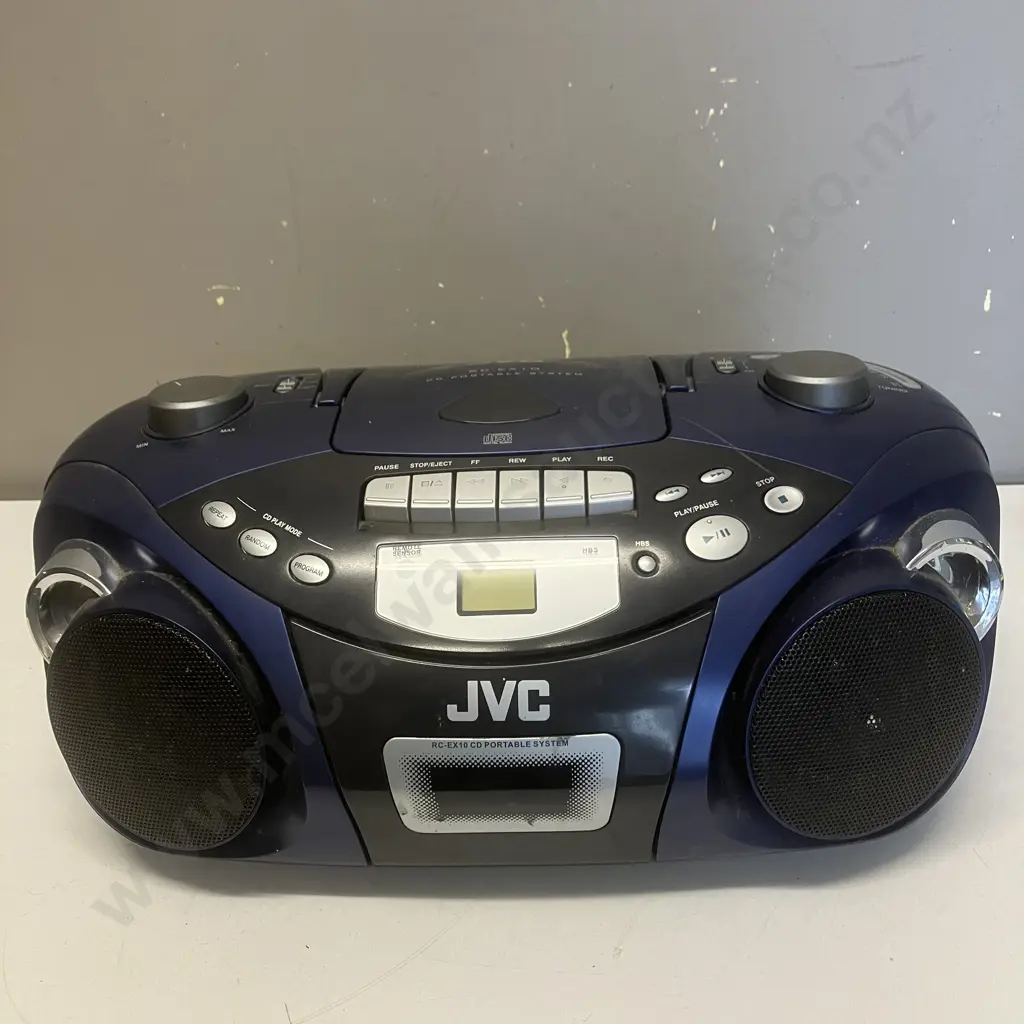 JVC RC-EX10 Boombox CD / FM AM Radio / Stereo Cassette Tape Player Portable Recorder Image 1++