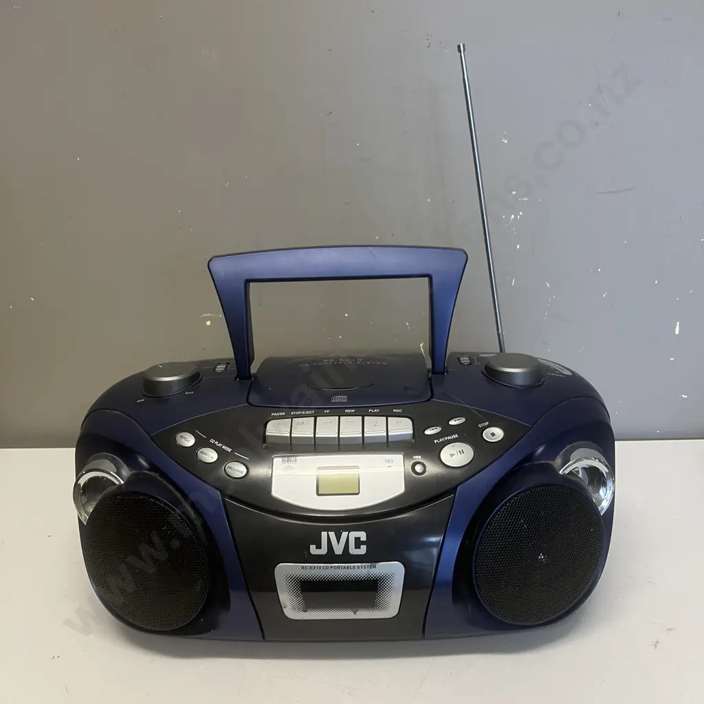 JVC RC-EX10 Boombox CD / FM AM Radio / Stereo Cassette Tape Player Portable Recorder Image 1++