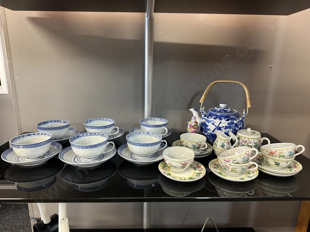 Vintage Chinese Rice Eye Tea Ware Etc Image 1++