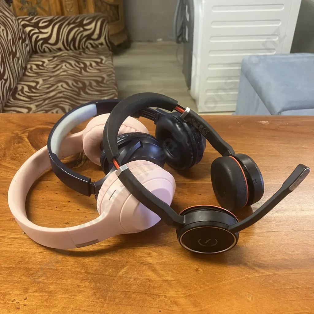 Over Ear Headphones x 3 V5, Tech. Inc & Jabra  (As Found) No Chargers Image 1++