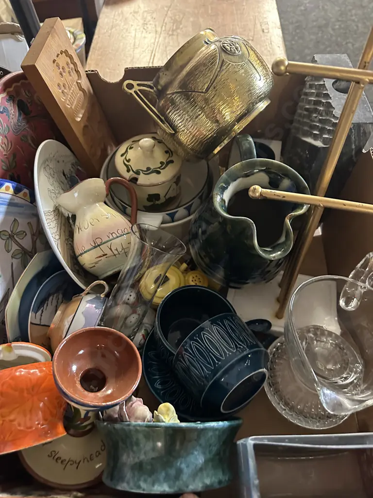 Assorted Pottery & Glass Items Etc Image 1++