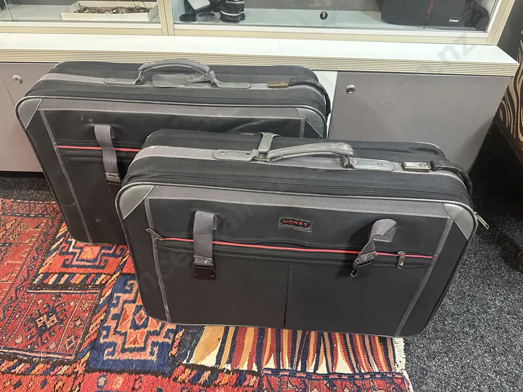 Pair Of Monet Soft Suitcases With Wheels Image 1++
