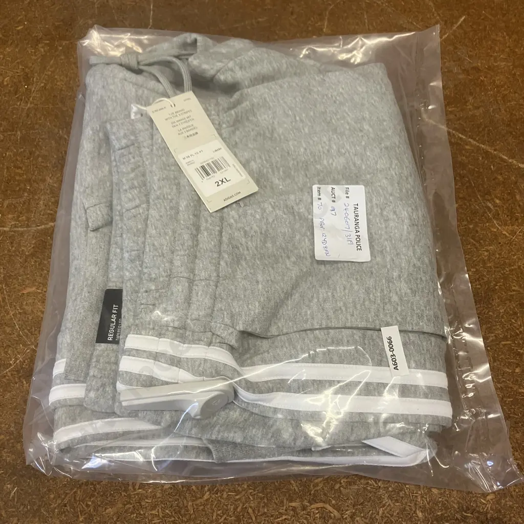 Grey Adidas Track Pants Size 2XL Image 1++