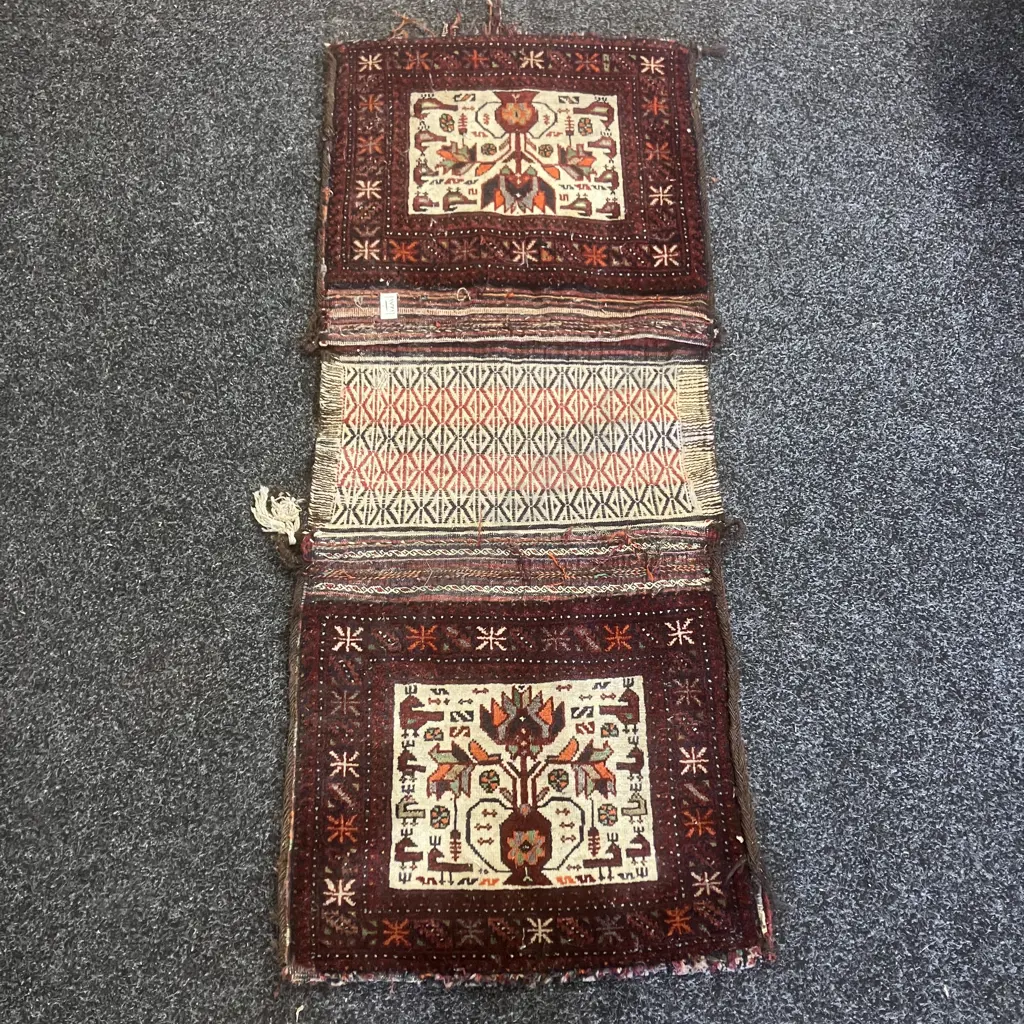 Vintage Persian Handcrafted Saddle Bag. 53 x 126cm Image 1++