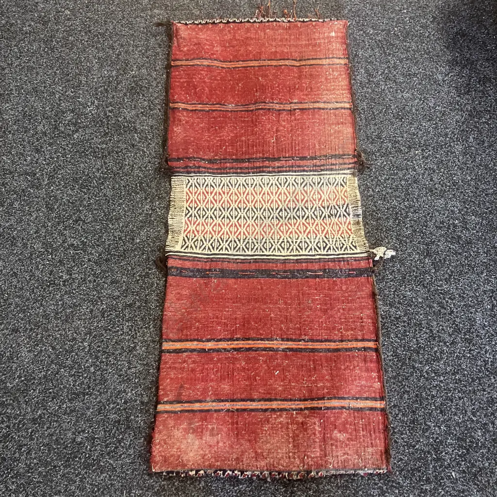 Vintage Persian Handcrafted Saddle Bag. 53 x 126cm Image 1++