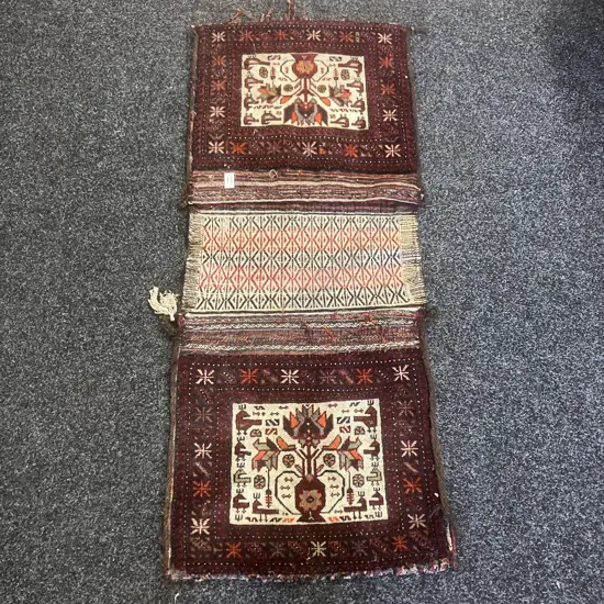 Vintage Persian Handcrafted Saddle Bag. 53 x 126cm