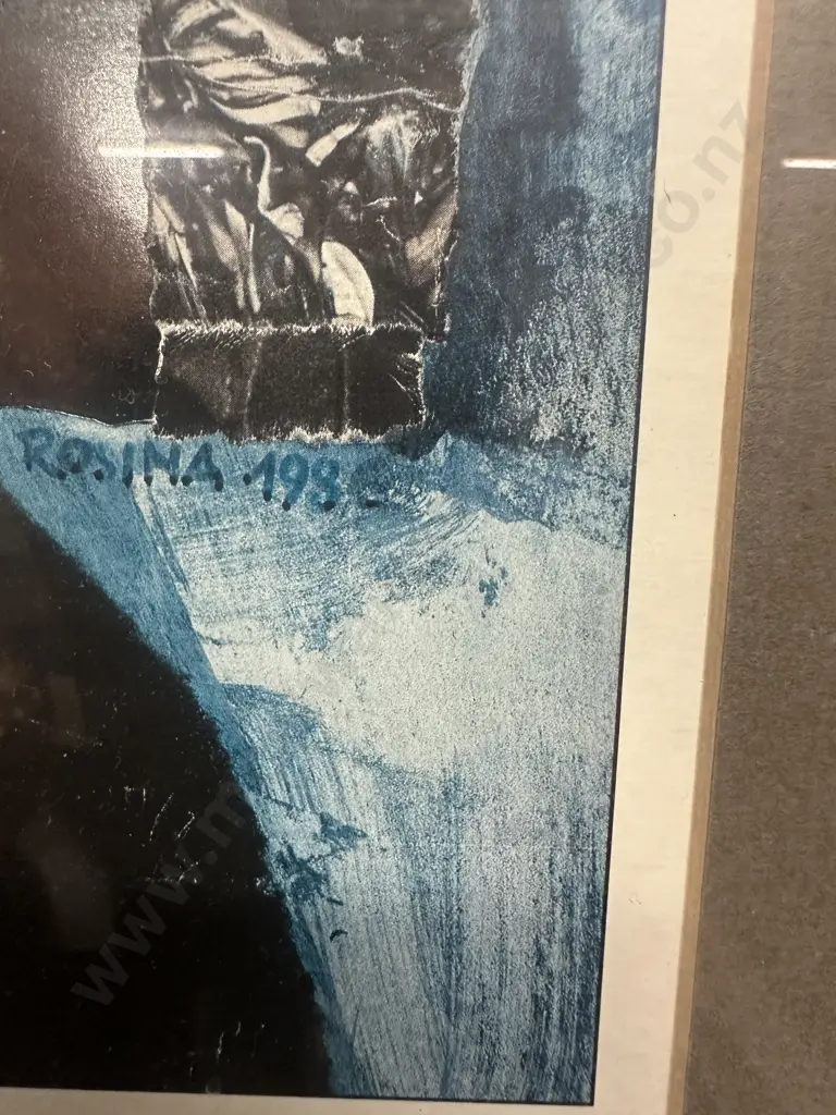 Framed Artwork Signed By Rosina Wachtmeister Titled Due Amici 67x51cm. Image 1++