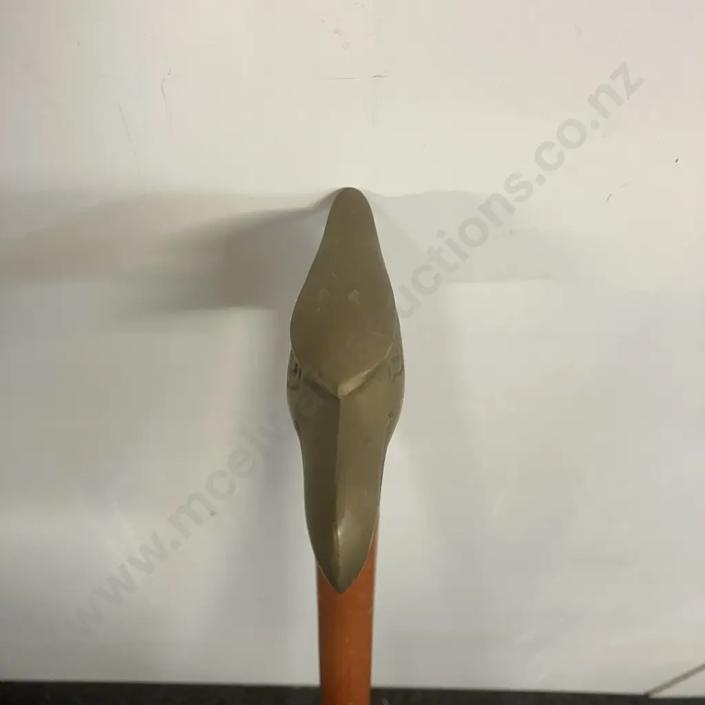 Vintage Style Brass & Wood Walking Cane With Eagle Head Handle. L89.5cm 3 Piece (Hollow First Section) Image 1++