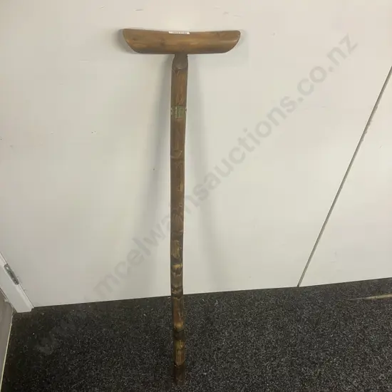 The Sir Jeffery British 1941 East India Hillpig-Smyth Vintage Burmese Wooden Walking Stick, 2 Piece. L92cm