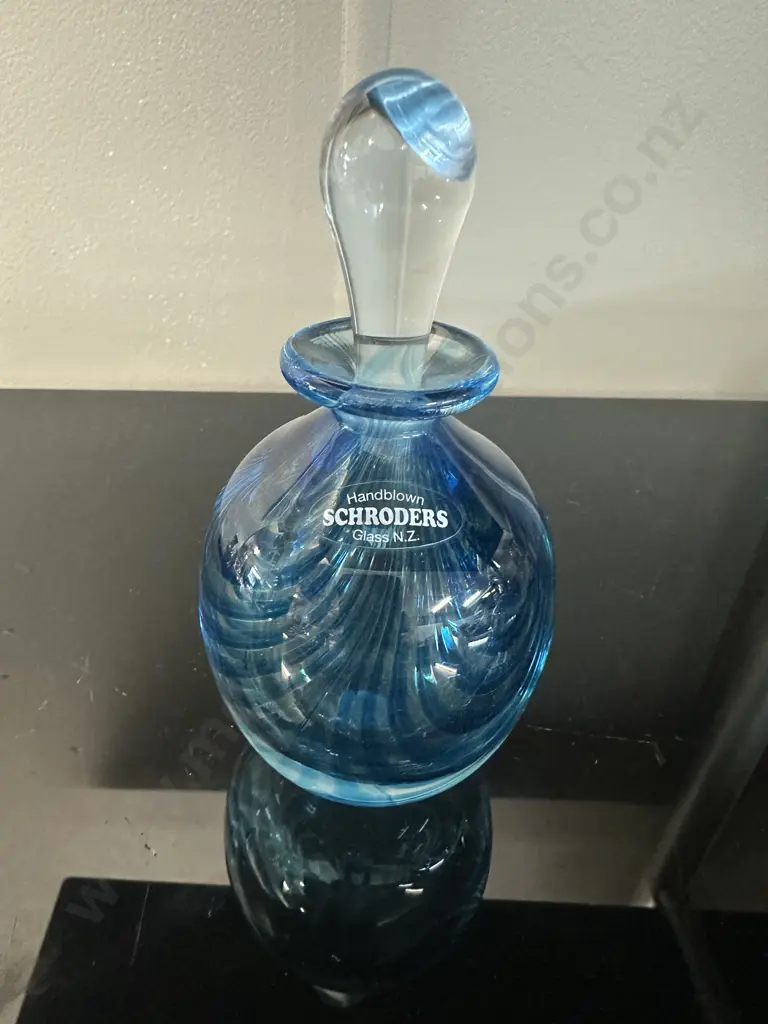 Schroders Handblown Glass Perfume Bottle Image 1++