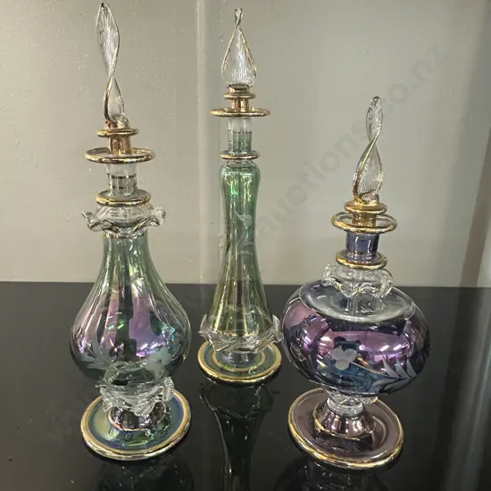 Selection Of Handblown Egyptian Perfume Bottles