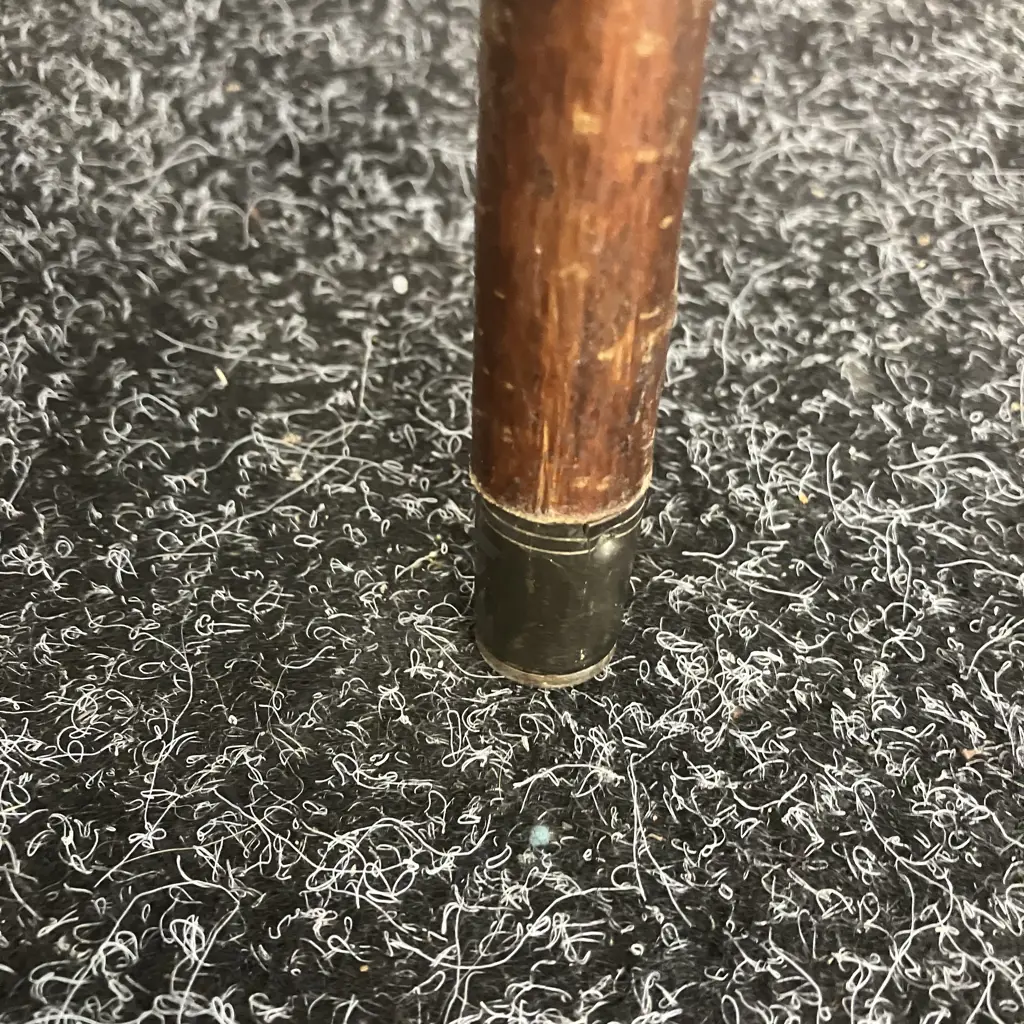 Wooden Walking Stick with Antler Whistle Crown Handle. L108cm Image 1++