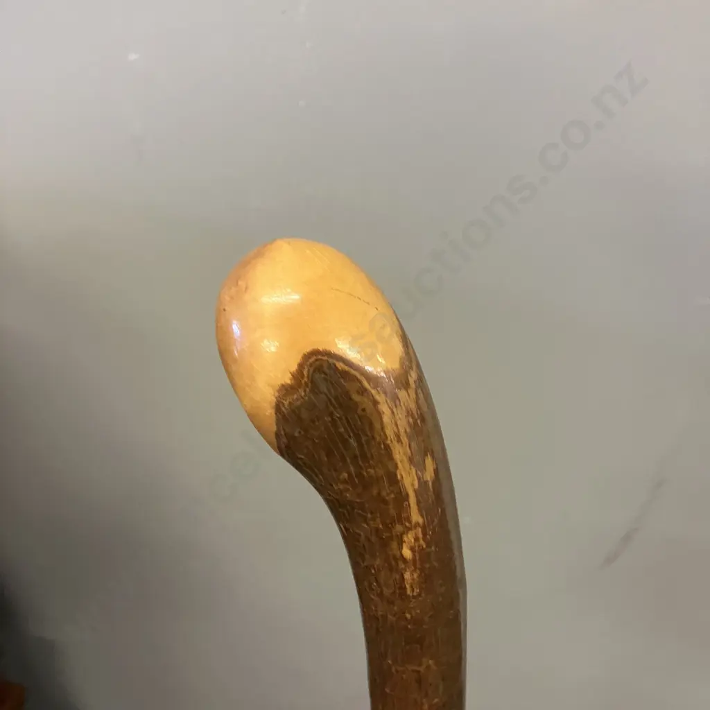 Vintage Wooden Walking Stick With Knob Handle. H92cm Image 1++