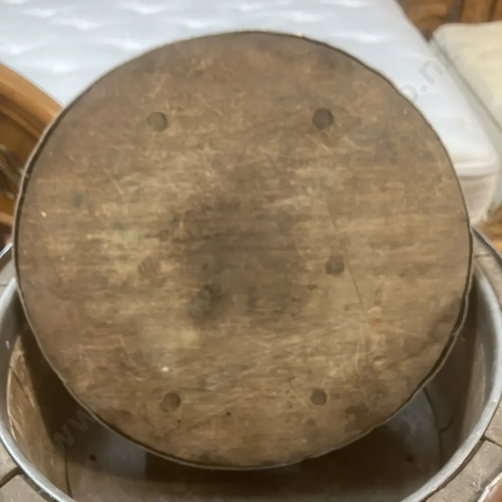 French Antique Wooden Cheese Press c1900s. 17.5 x 37.5cm Image 1++