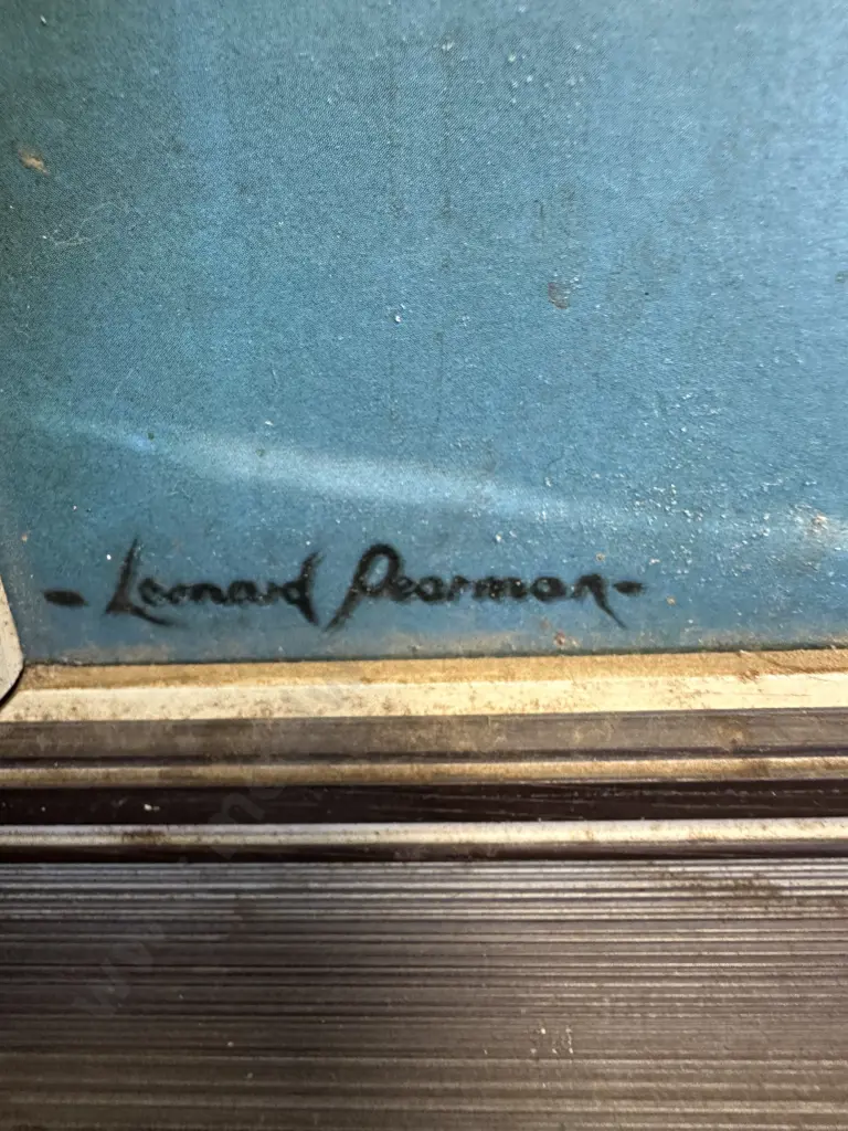 Signed By Leonard Pearmon Vintage Framed Artwork Titled Siberian Tiger 62x87cm. Image 1++