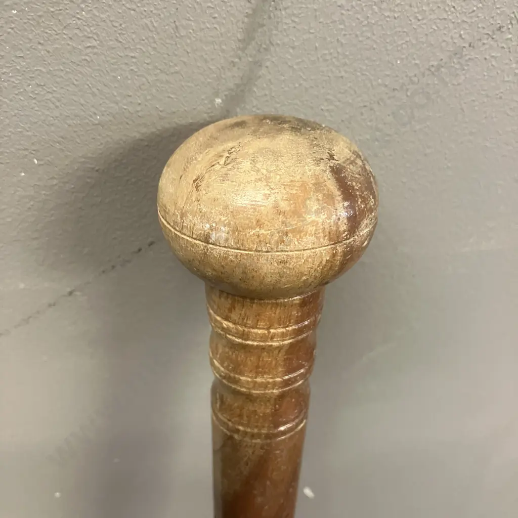 Heavily Carved Walking Stick With Knob Handle. H95.5cm Image 1++