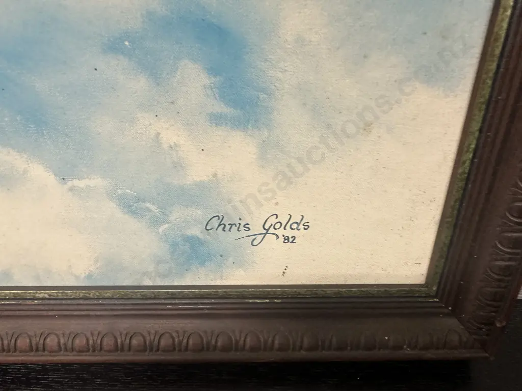 Vintage Framed Artwork 47x87cm. Image 1++