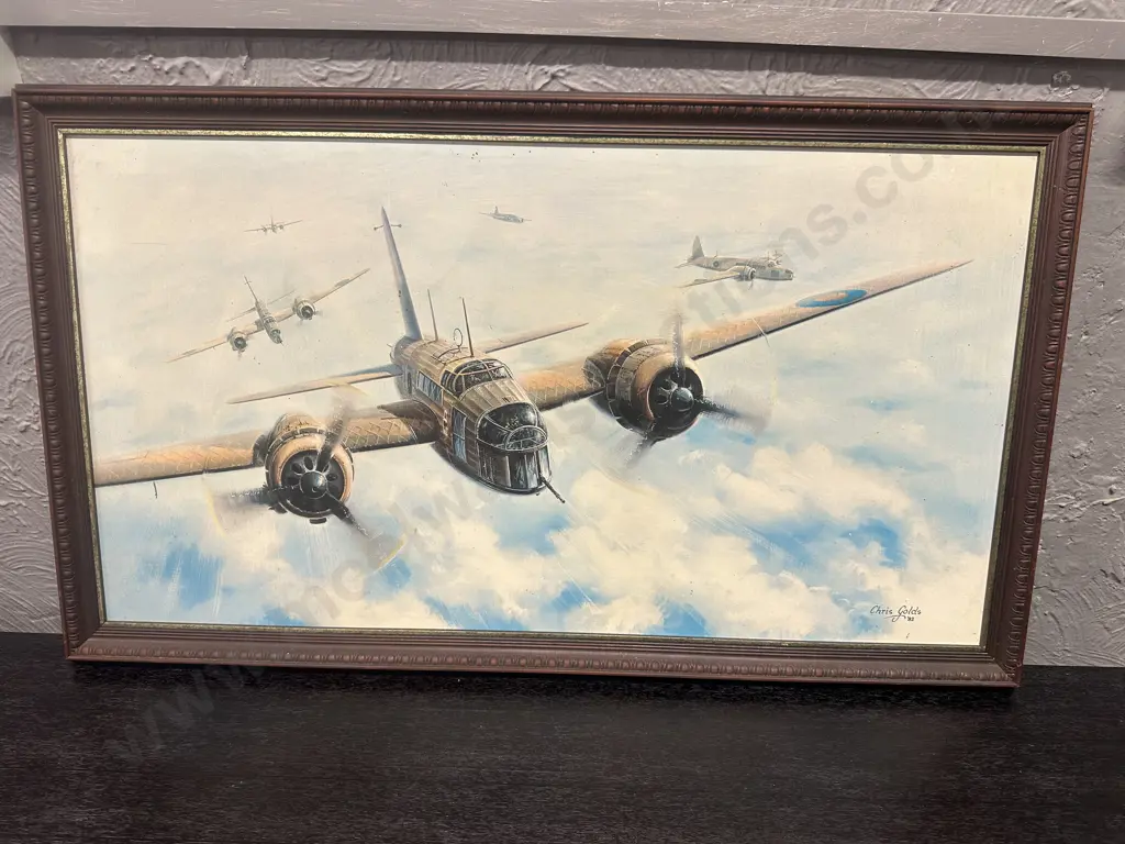 Vintage Framed Artwork 47x87cm. Image 1++