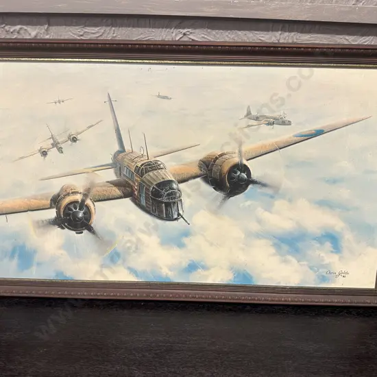 Vintage Framed Artwork 47x87cm.