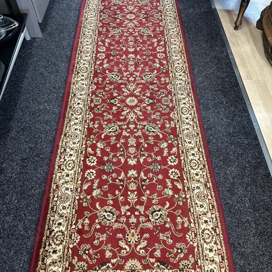 Floor Rug Jewel Marash Design Red & Cream Tones 80x300cm.