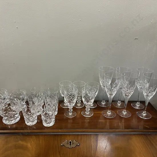 Selection of Crystal Glasses - Wine, Sherry Etc