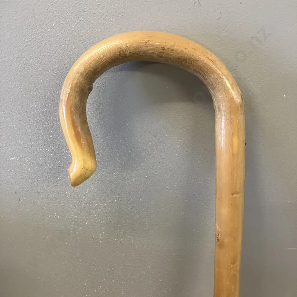 Wooden Shepherds Crook. L139cm Image 1++